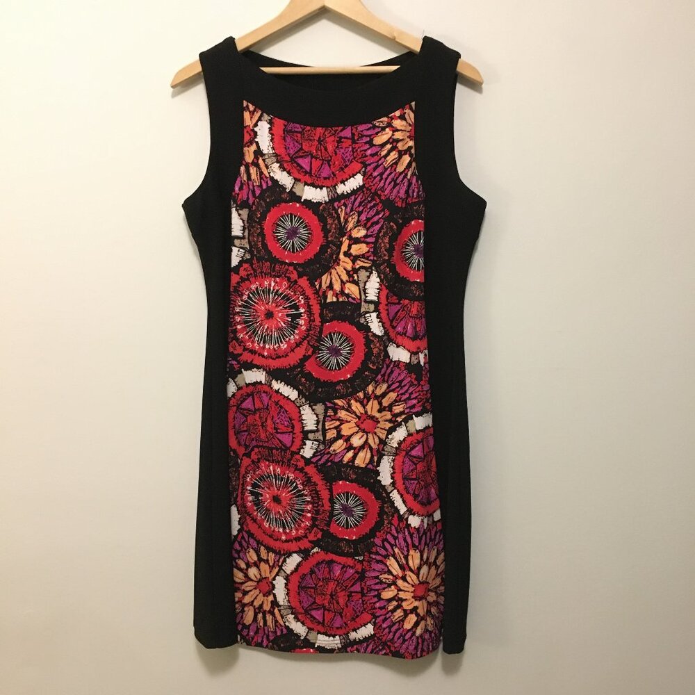 Canadian Clientele Retro Abstract Floral Bohemian Mini Dress Size Small